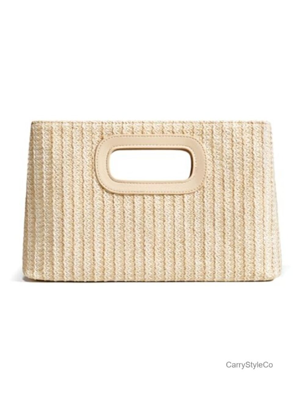 Straw Woven Clutch Crossbody Chain Strap Beach Summer Bag